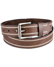 Sun + Stone Men&#39;s Heavy-Stitch Casual Belt Brown-Small 30-32 - £12.04 GBP