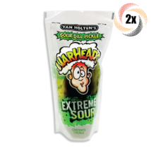 2x Pouches Van Holten&#39;s Warheads Extreme Sour Jumbo Dill Pickle In-A Pou... - £11.92 GBP