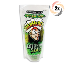 2x Pouches Van Holten&#39;s Warheads Extreme Sour Jumbo Dill Pickle In-A Pou... - £11.94 GBP