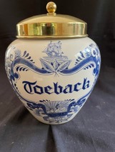 Antique DELFT - Goedewagen - Holland tobacco jar.  Marked bottom - $129.00