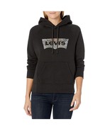 Levis Womens 1X Black Sequin Logo Hooded Sweatshirt NWD A39 - $545.60 MXN