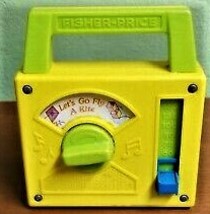 Fisher Price Vintage 1978  Wind Up Music Radio Let&#39;s Go Fly a Kite Kids Toy 791 - £7.08 GBP