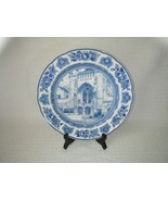 Wedgwood YALE University Sterling Mem Library 10 3/4&quot; Blue Transferware ... - £31.04 GBP