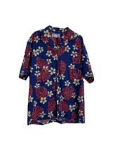 Vintage Hawaiian Fashion Place Mens Shirt Size Large Red White Blue Patr... - £30.96 GBP
