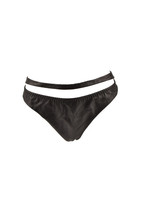 Agent Provocateur Womens Bikini Bottoms Faux Leather Solid Black Size Ap 4 - £87.06 GBP
