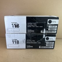 2 Pack - Genuine Canon 118 Black Toner Cartridge - Read Description Please - £95.08 GBP