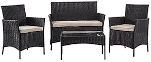 Outdoor Patio Furniture Sets 4 Pieces Patio Set Rattan Chair Wicker Sofa... - $482.99