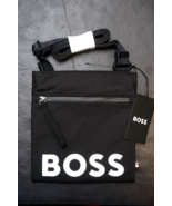 HUGO BOSS Pixel Logo Reciclado Material Negro Sobre Cabestrillo Bolso Ba... - $53.55