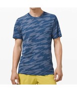 LULULEMON Metal Vent Breathe Short Sleeve Scatter Surface Blue / Midnigh... - $46.21 CAD