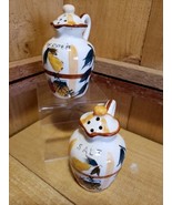 Nasco Salt &amp; Pepper Shakers Fruits/Flowers/ Pitcher Shape Fall Colors Fr... - $22.05