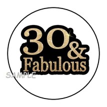 (30) 30TH Birthday Envelope Seals Labels Stickers 1.5&quot; Round Fabulous Favors - £5.96 GBP