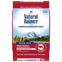 Natural Balance Pet Foods L.I.D. Adult Dry Dog Food Sweet Potato &amp; Bison 1ea/22 - £113.89 GBP