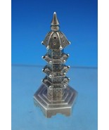 Chinese Export .900 Sterling Silver Pepper Shaker Brick Tower c.1890s WC... - €161,77 EUR