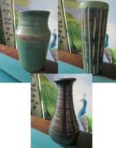 POTTERY STUDIO PORTORICAN VALLEY -LEN SIGNED VASE - BLUEHILL RACKLIFF   ... - $75.00