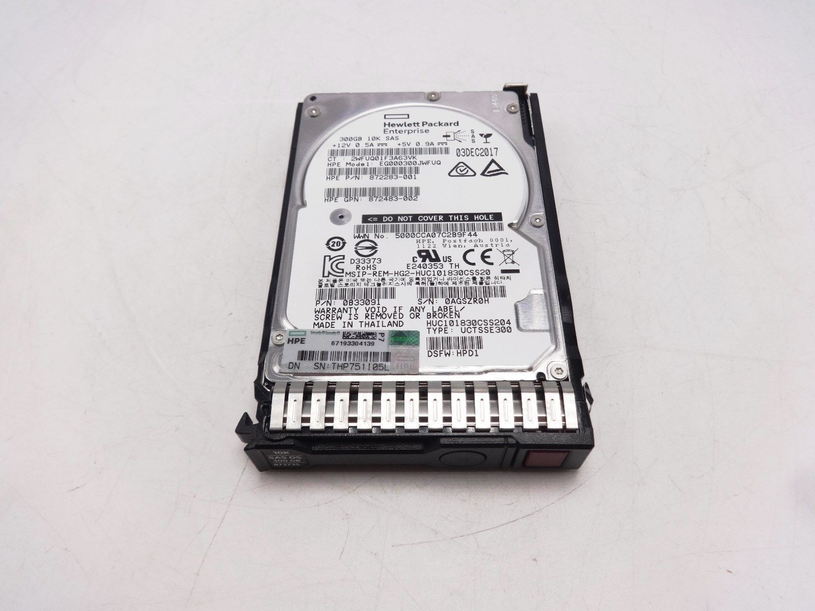 HP 872735-001 300GB 10K 12Gbps 2.5&quot; SAS DS Hard Drive - $19.79