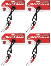 4 Rockville RCDSM3B 3&#39; 3.5mm 1/8&quot; TRS to Dual 1/4&quot; Y Cable 100% Copper - £43.57 GBP
