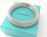 Tiffany and Co Somerset Mesh Weave Flexible Bangle Bracelet in Sterling ... - $359.00