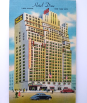 Hotel Dixie Postcard Building New York City Old Cars NYC 43rd St Plantat... - $9.03