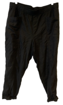 Old Navy Black Linen Blend Pull On Tapered Jogger Pants Size XL - £15.27 GBP
