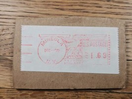 US Mail Post Meter Stamp Mineola New York 1979 Cutout USPS - $3.79