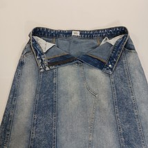Wash Lab WL2374S Women's Wix Blue Cotton Blend Denim Skirt Size 30 image 11