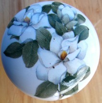 Cabinet Knobs Knob w/ Magnolia Spray FLOWER - £4.14 GBP