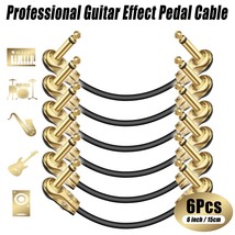 6Pcs Professional Electric Guitar Patch Cable 1/4&quot; Effect Pedal Board Co... - $38.99