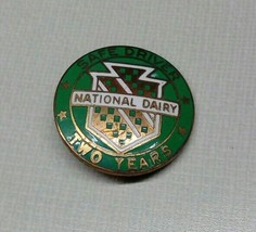 1950&#39;s Safe Driver Award Two Years National Dairy Co Farm Milk Enamel Pin Badge - £36.04 GBP