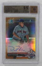 2017 Bowman Chrome Draft David Peterson W/Auto Gold Refractor BGS 9.5 #CDA-DP - $356.39