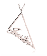 TRIANGLE NAME NECKLACE: STERLING SILVER, 24K GOLD, ROSE GOLD - £86.55 GBP