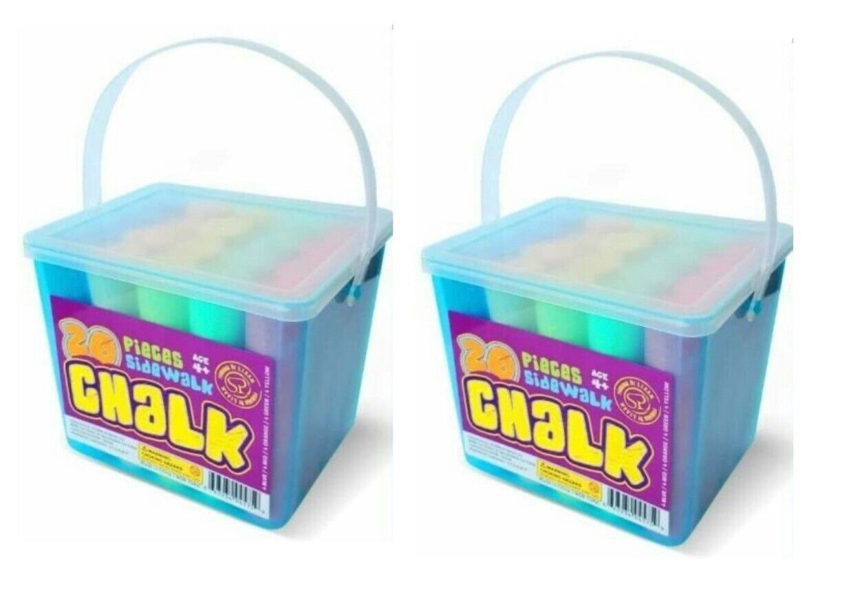 LOT OF 2 Sidewalk Chalk Sets For Kids For Outside Bulk Washable Chalk Bu... - $22.76