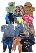 Little Boys 2T Clothes Lot 15pc Carhartt Overalls Nautica Shoes Jeans Jackets - £62.26 GBP