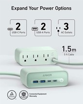 Anker 525 Charging Station 7-in-1 USB C Power Strip Max 65W PD Charge 5ft Cord - £84.84 GBP