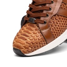 Hand painted genuine Snake calfskin Verona Honey image 3