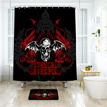 Avenged sevenfold 01 Shower Curtain Bath Mat Bathroom Waterproof Decorative - £17.29 GBP+