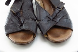 Flexi Sz 9 M Brown Slingback Leather Women Sandals 14910 - £15.44 GBP