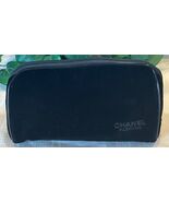Chanel Parfums Velvet Cosmetic Toiletry Makeup Zip Top Travel Case Black... - €25,09 EUR