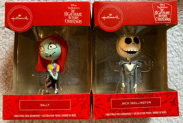 Hallmark Nightmare Before Christmas 2020 Jack Skellington and Sally Ornaments - £23.97 GBP