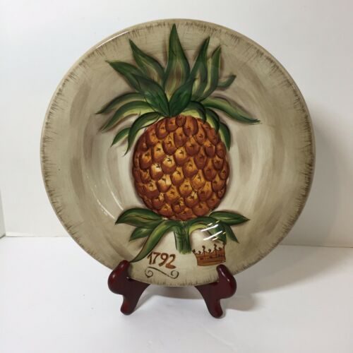 Dinner Plate Tropical Pineapple Tabletops Unlimited 10.75" - $19.34