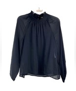 NEW Joie LIMITED EDITION Long Sleeve Sheer Smocked Blouse Size Large - £58.66 GBP