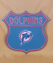 16&quot; Miami Dolphins Metal Sign NFL Licensed Nice - £26.10 GBP