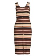 No Boundaries ~ Button Front ~ XXL ~ Hot Chocolate Stripe ~ Sleeveless D... - $427.20 MXN