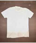Vintage White Blank Paper Thin T Shirt Mens S Short Sleeve Single Stitch... - £18.98 GBP