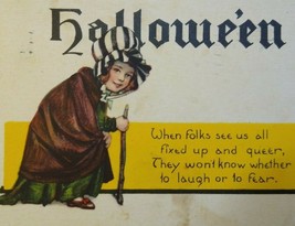 Halloween Postcard Nash Series H 425 Girl In Bonnet Wilkes Barre PA 1923 - $138.60