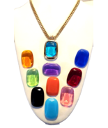 Joan Rivers Pendant Necklace 10 Interchangeable Rhinestones 19 Inches Go... - $99.99