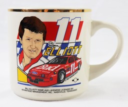 VINTAGE Budweiser Bill Elliott #11 Car Ceramic Coffee Mug - £11.72 GBP