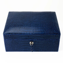 Brizard cigar humidor -Indigo Croco Pattern 30 / 40 ct with lighter USA image 4