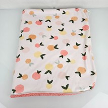Cloud Island Plush Cozy Velboa Baby Blanket Peach white coral pink 30x40 - £17.72 GBP