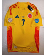 Luis Diaz #7 Colombia 2024 Copa America Final Match Home Soccer Jersey 2... - $80.00