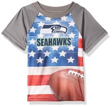 NFL Seattle Seahawks T-Shirt Flag Design Short Sleeve Gerber Youth Selec... - £11.97 GBP